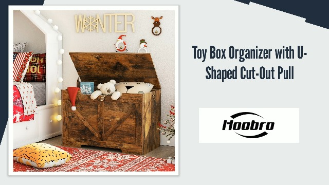 Amazon.com: HOOBRO Toy Box, Retro Wooden Look Storage Chest with